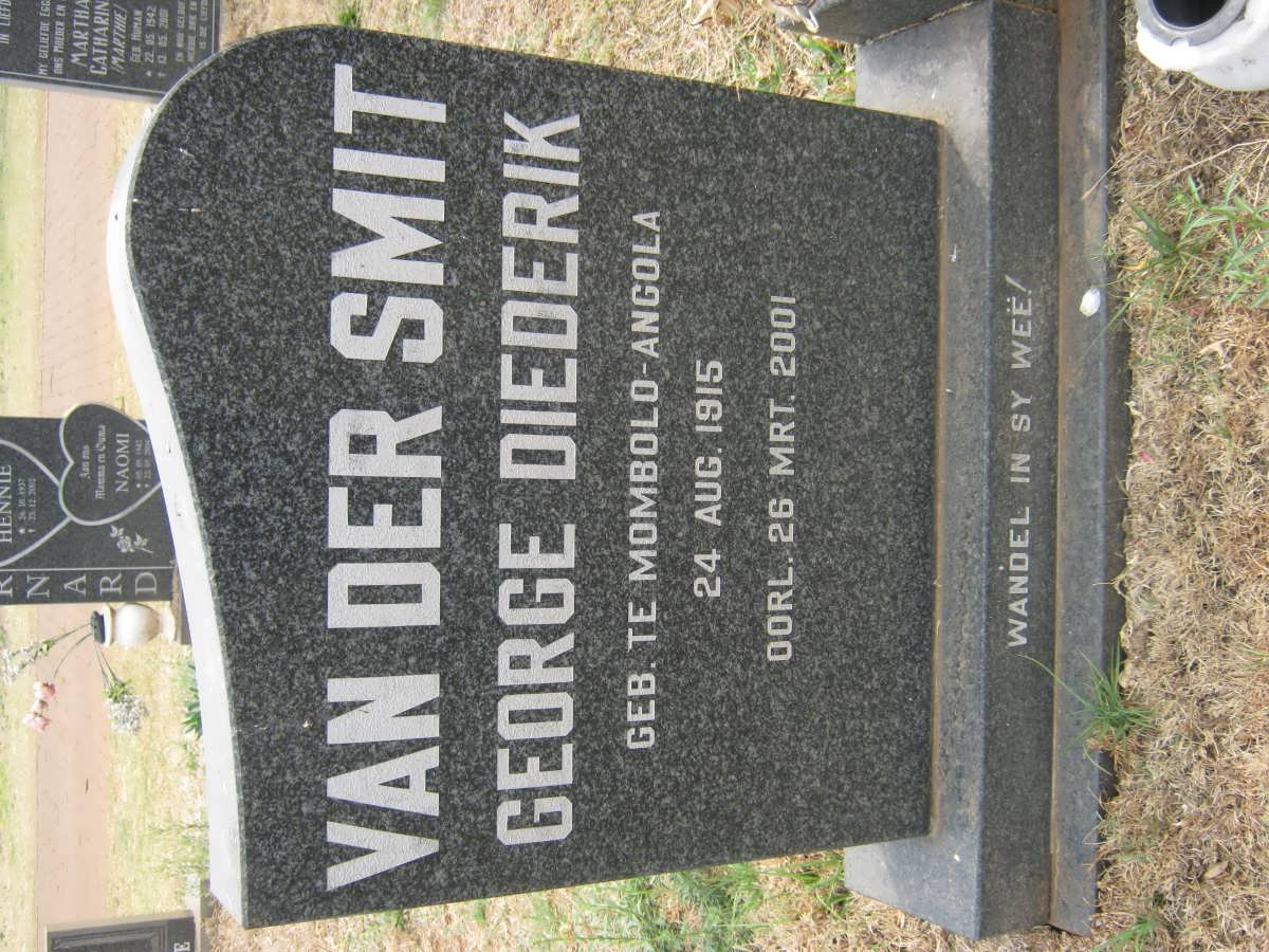 SMIT George Diederik, van der 1915-2001