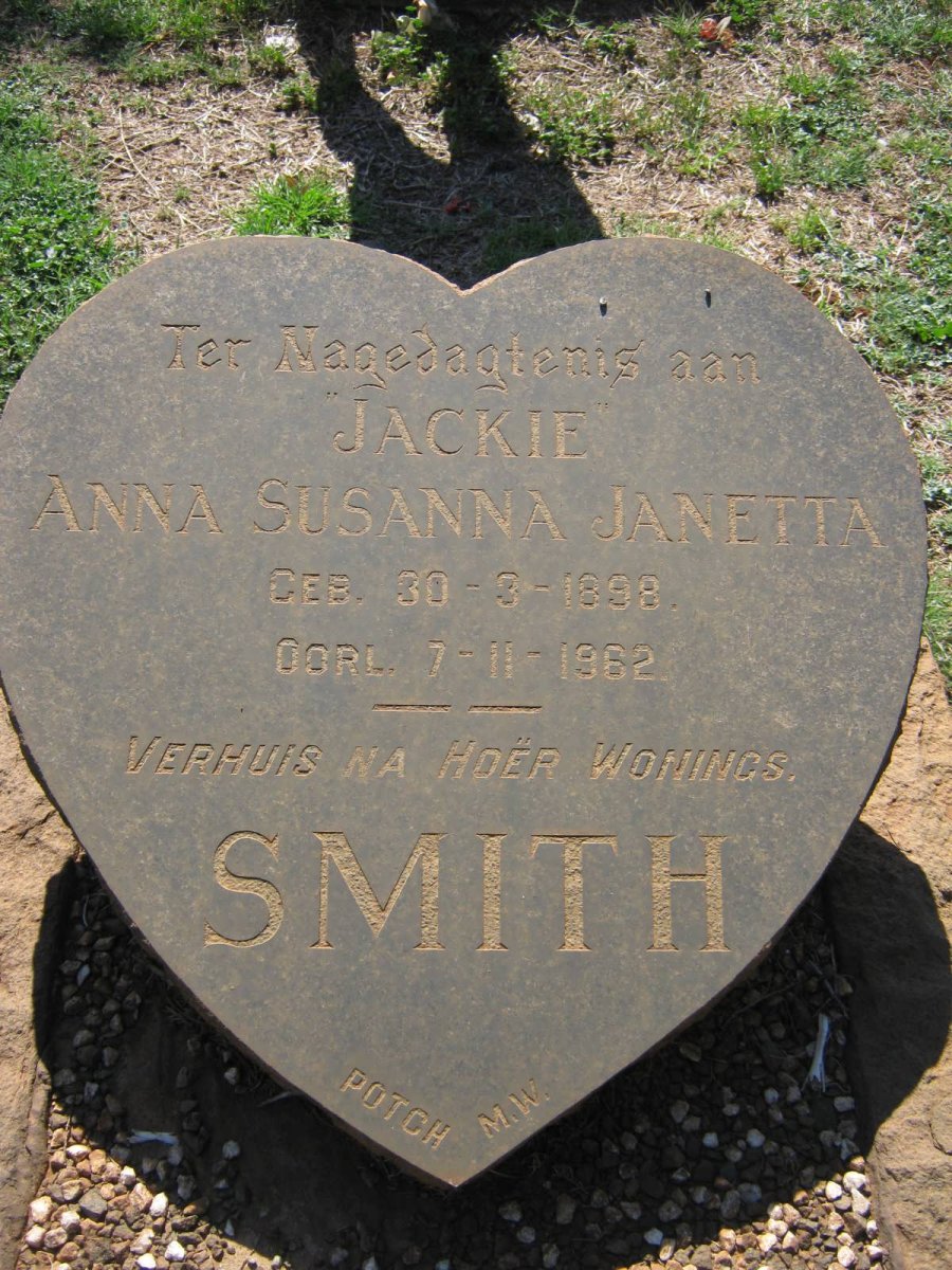 SMITH Anna Susanna Janetta 1898-1962