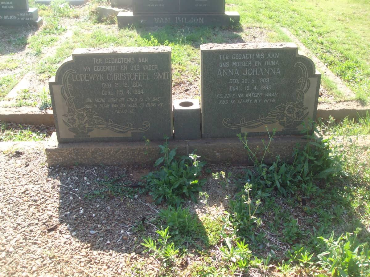 SMIT Lodewyk Christoffel 1904-1964 &amp; Anna Johanna 1909-1998