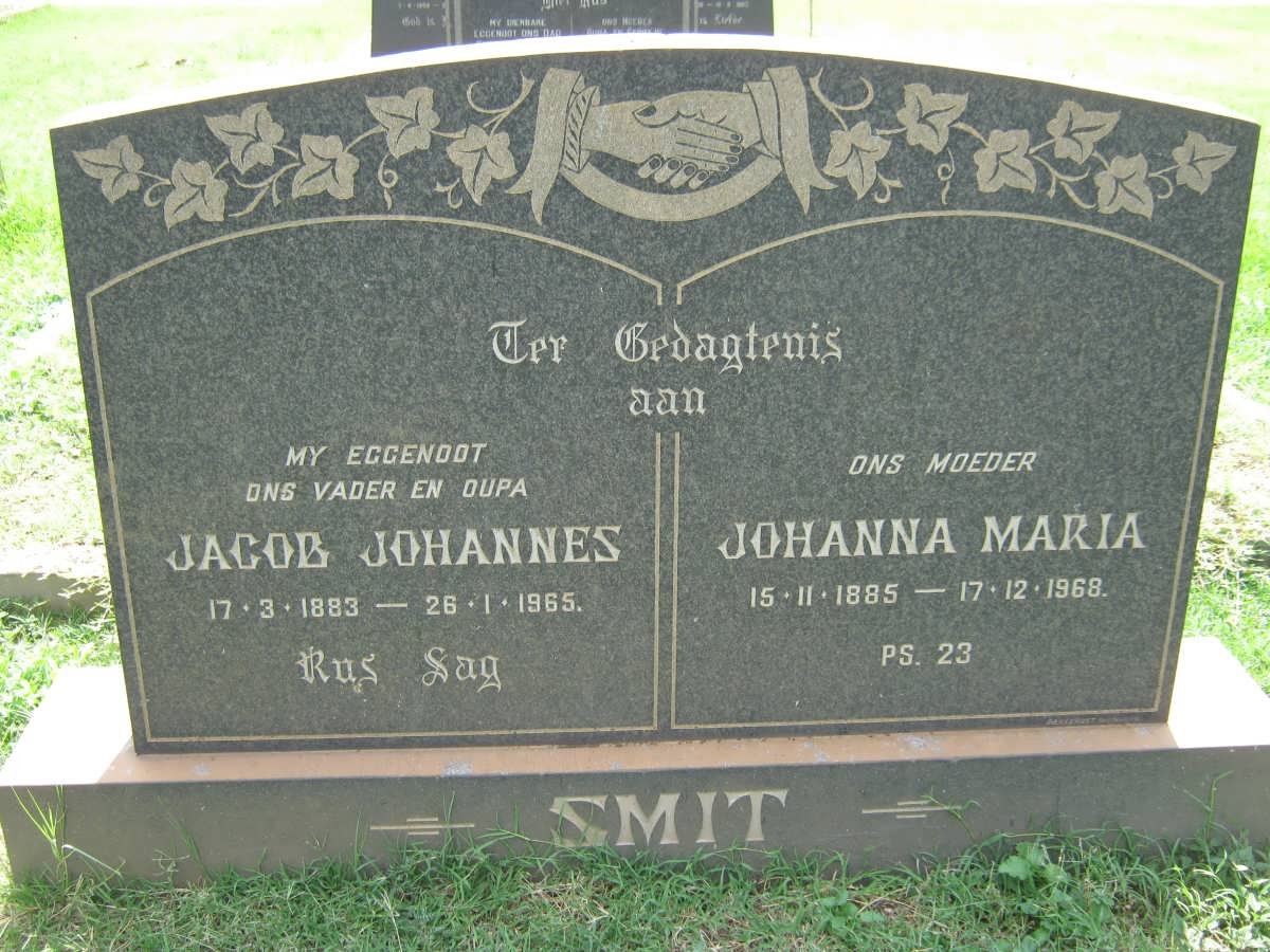 SMIT Jacob Johannes 1883-1965 &amp; Johanna Maria 1885-1968