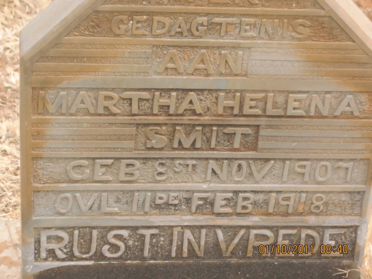 SMIT Martha Helena 1907-1918