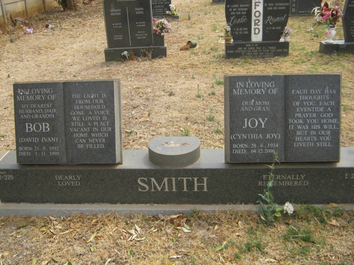SMITH David Ivan 1932-1995 &amp; Cynthia Joy 1934-2006