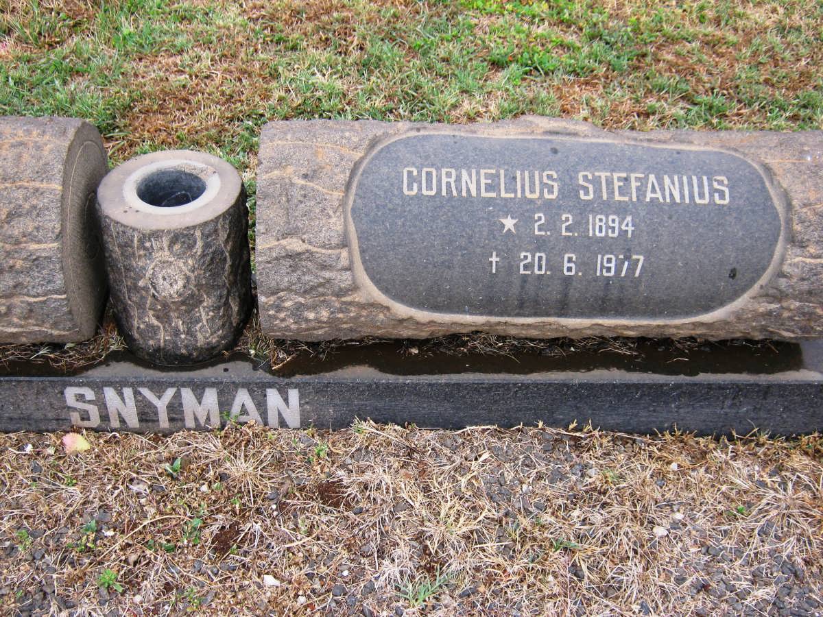 SNYMAN Cornelius Stefanius 1894-1977