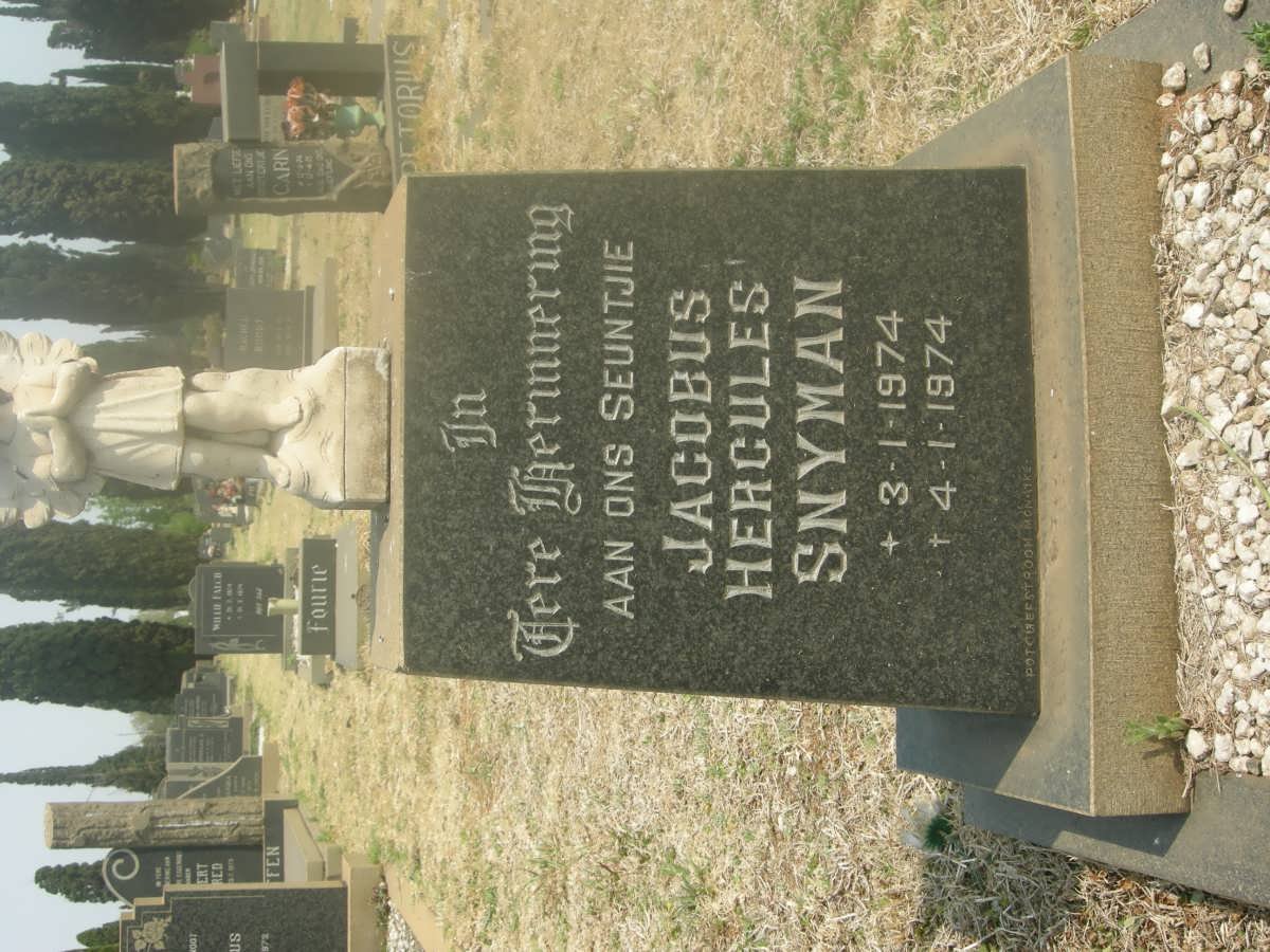 SNYMAN Jacobus Hercules 1974-1974