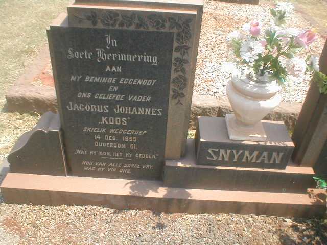 SNYMAN Jacobus Johannes -1959
