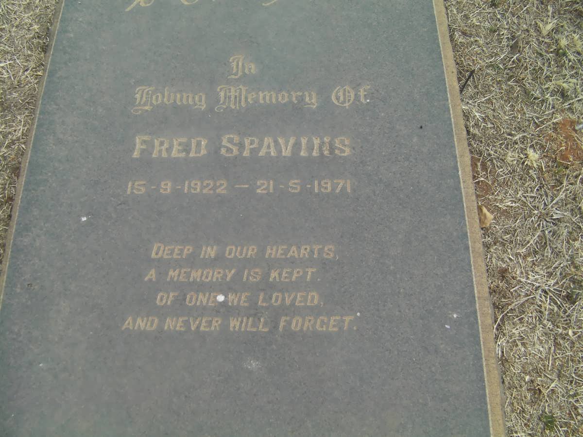 SPAVINS Fred 1922-1971