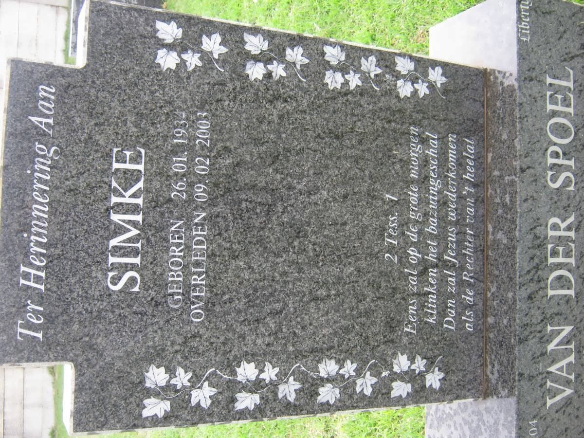 SPOEL Simke, van der 1934-2003
