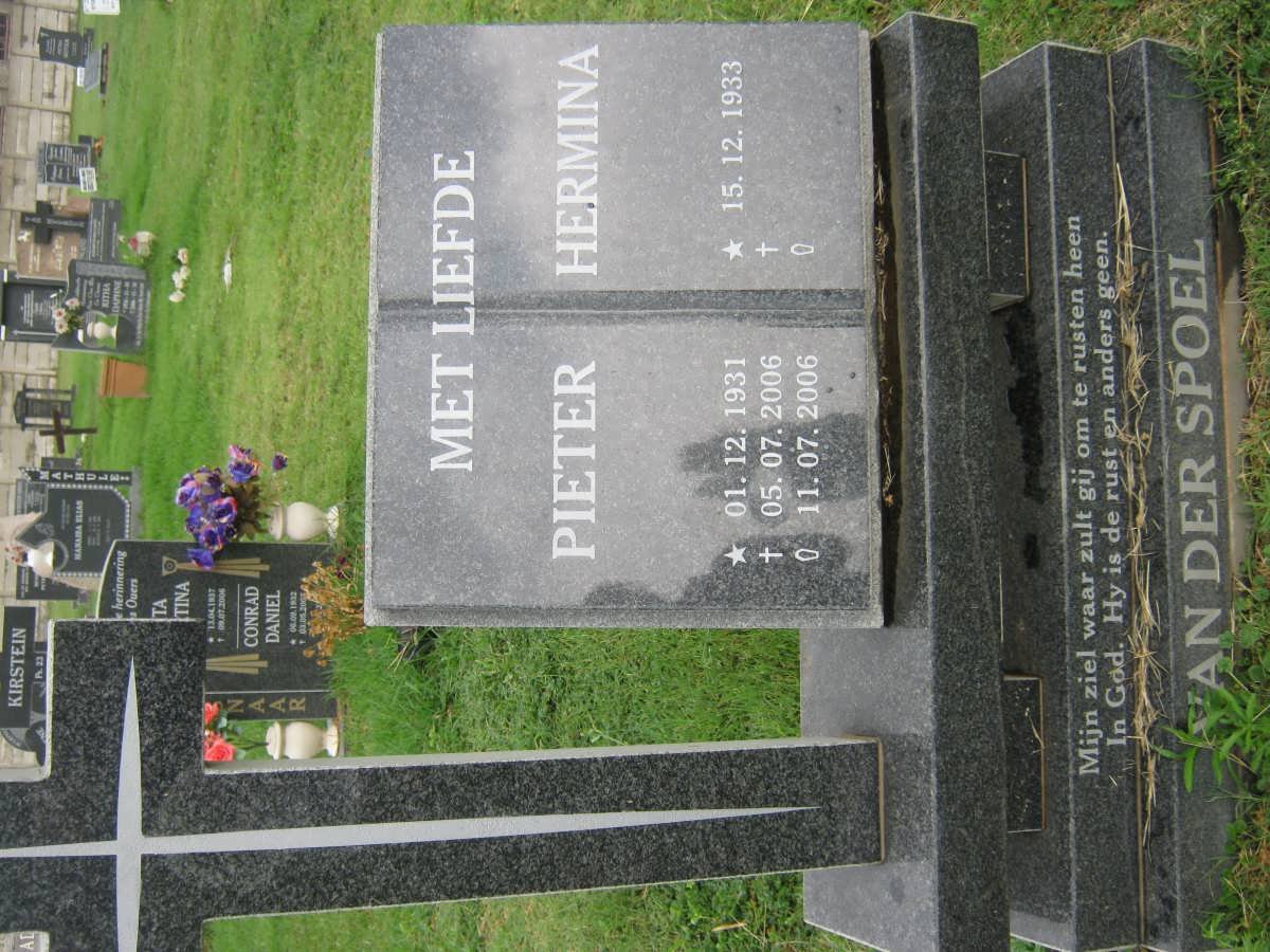 SPOEL Pieter, van der 1931-2006 &amp; Hermina 1933-