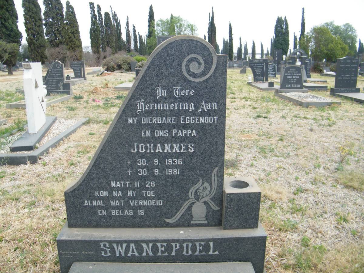 SWANEPOEL Johannes 1936-1981