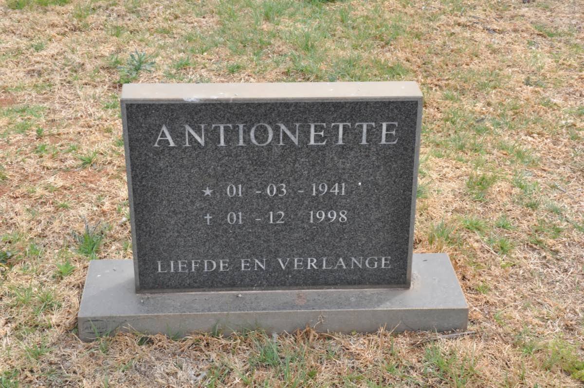 SWART Antionette 1941-1998