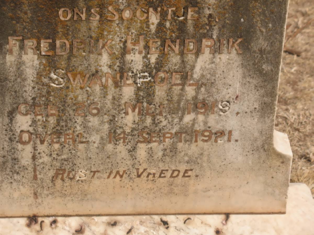 SWANEPOEL Fredrik Hendrik 1919-1921