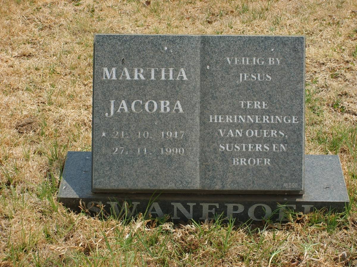 SWANEPOEL Martha Jacoba 1947-1990