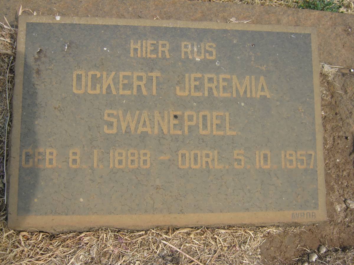 SWANEPOEL Ockert Jeremia 1888-1957