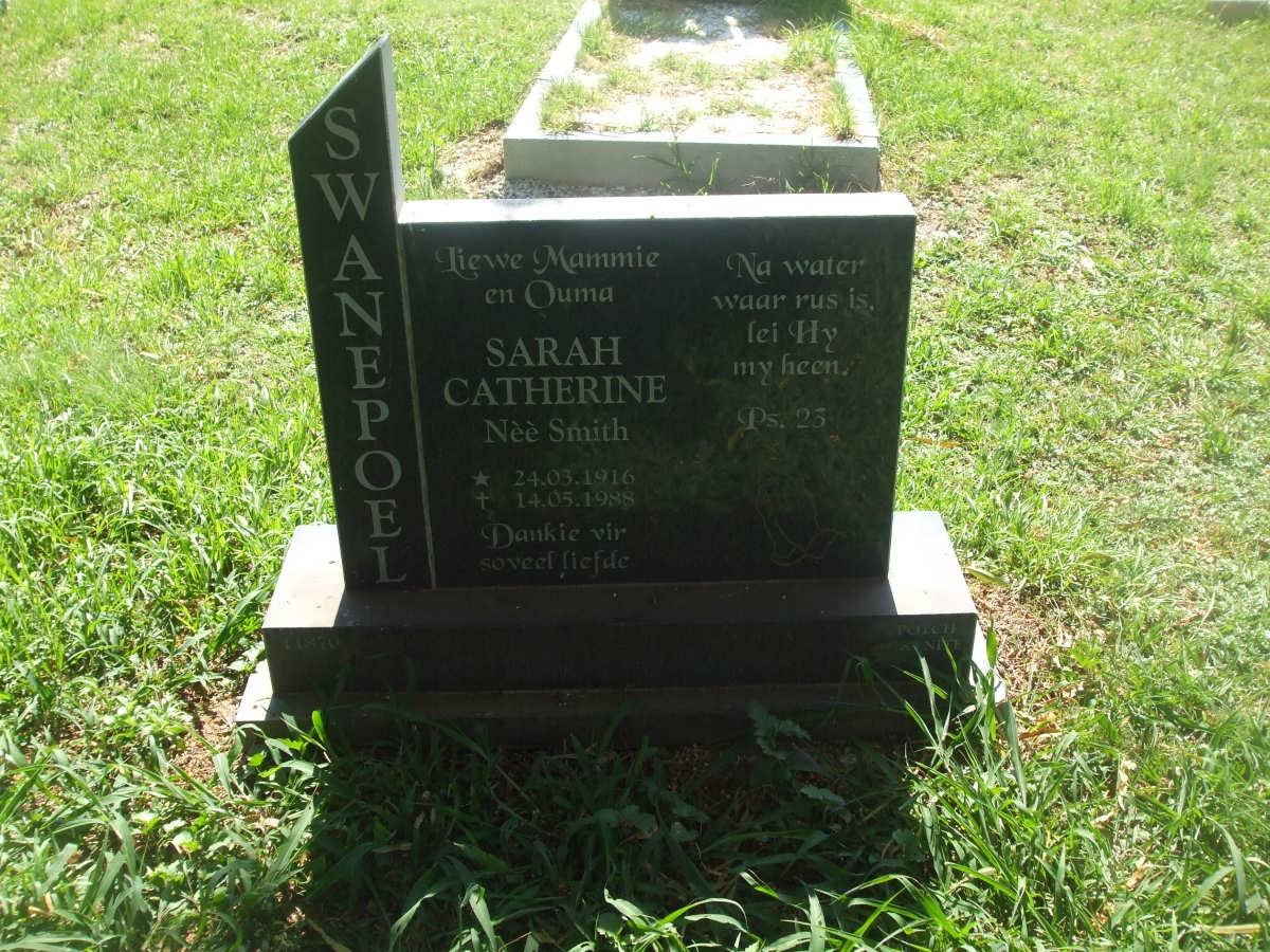SWANEPOEL Sarah Catherine nee SMITH 1916-1988