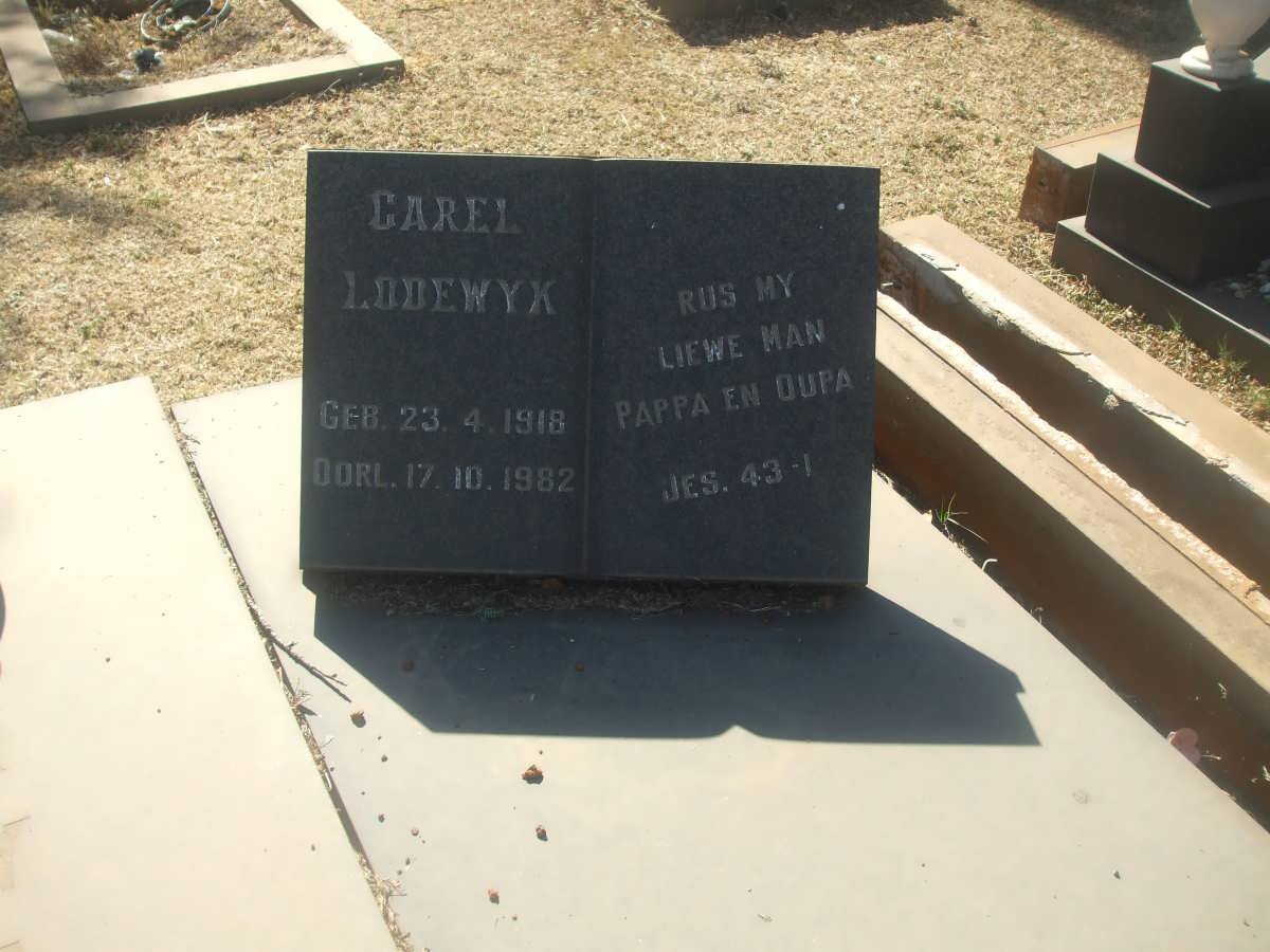SWANEPOEL Carel Lodewyk 1918-1982