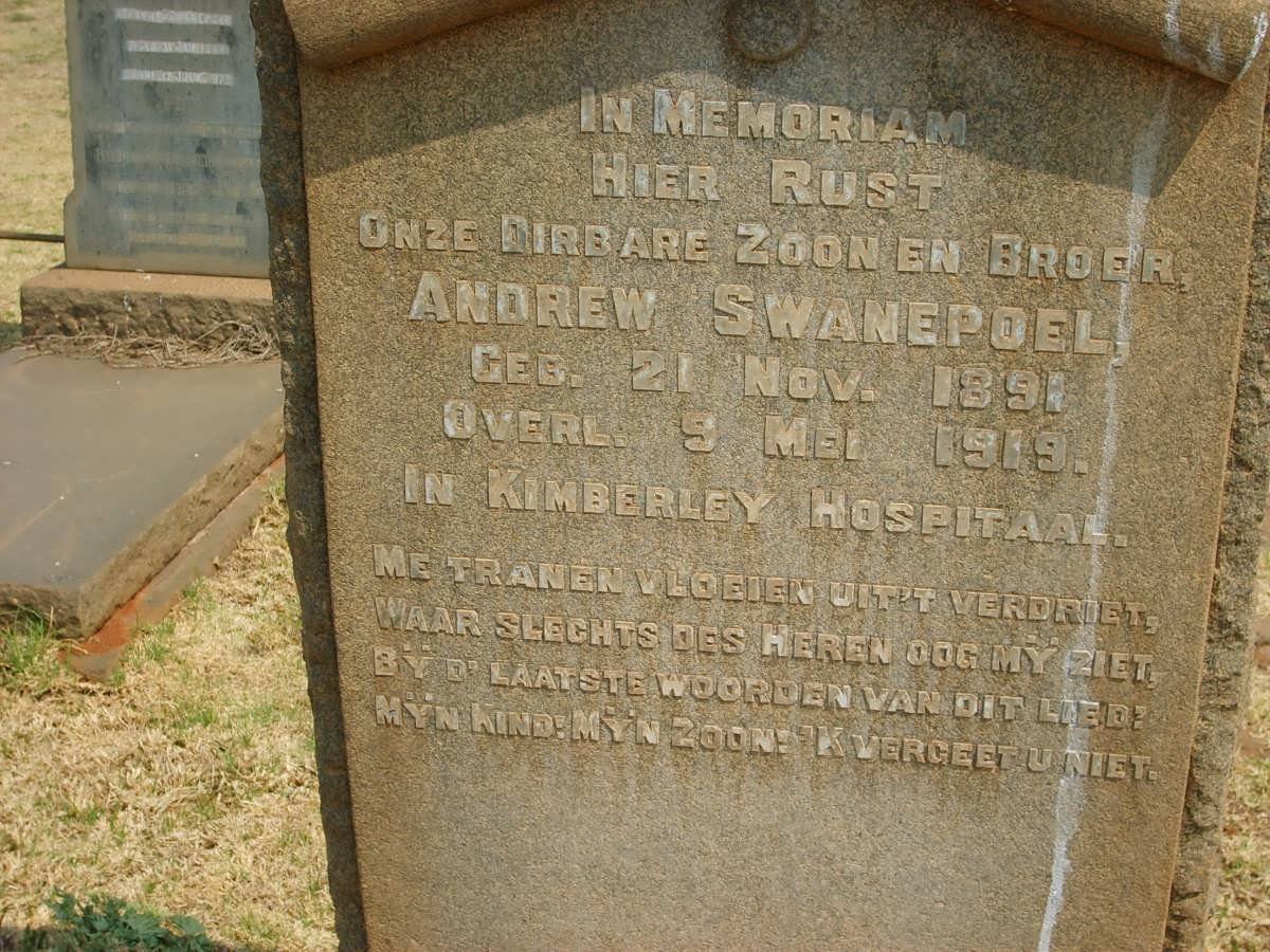 SWANEPOEL Andrew 1891-1919