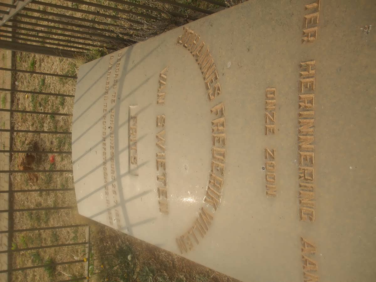 SWIETEN Johannes Frederik Willem, van -1928