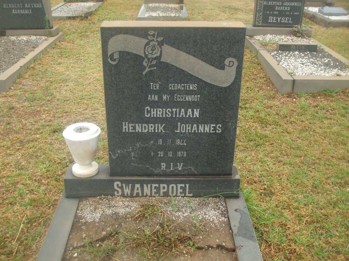 SWANEPOEL Christiaan Hendrik Johannes 1944-1978