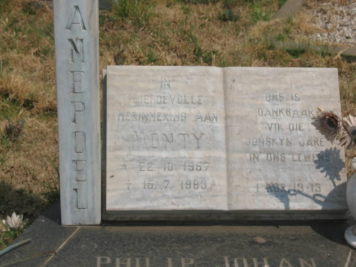 SWANEPOEL Philip Johan 1957-1983