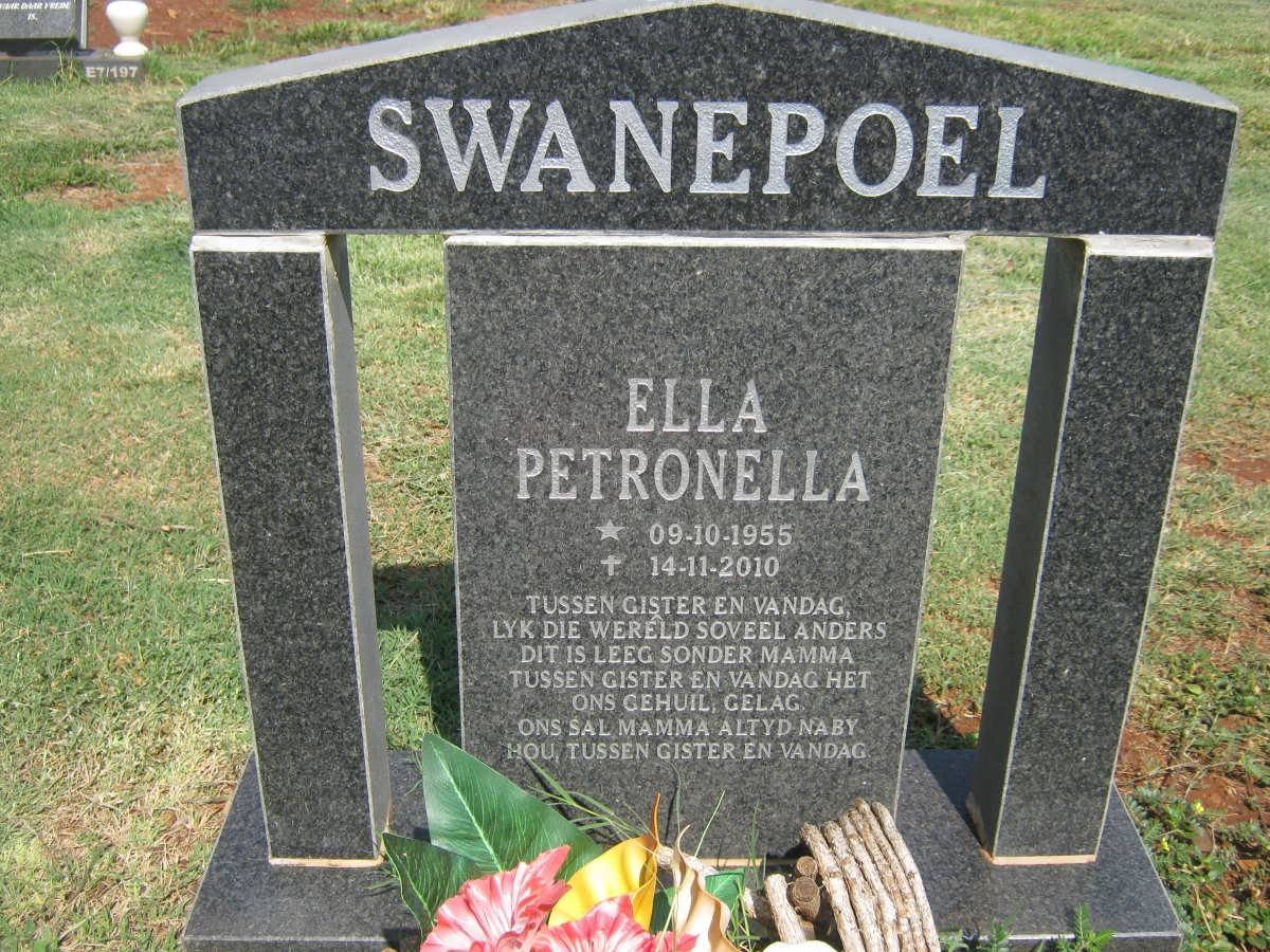 SWANEPOEL Ella Petronella 1955-2010