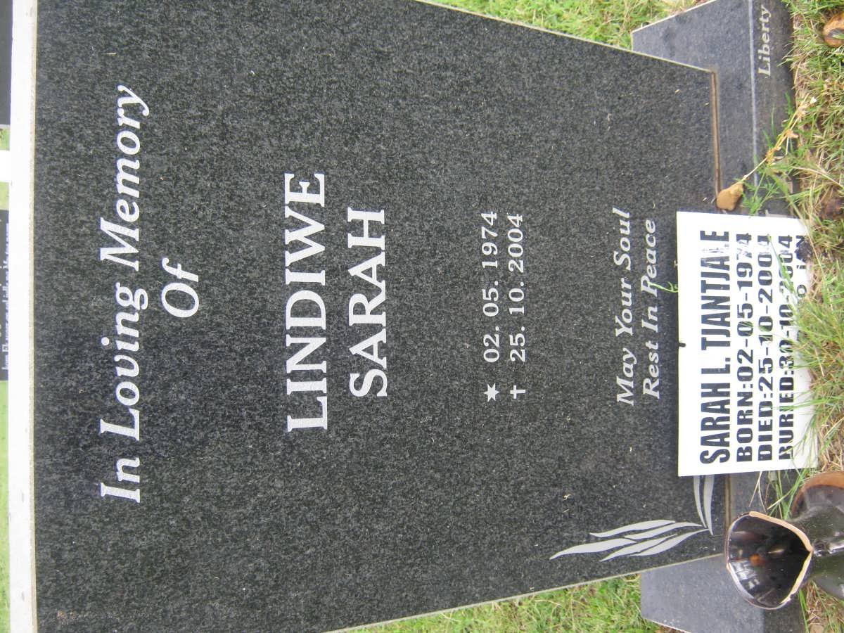 TJANTJALE Lindiwe Sarah 1974-2004