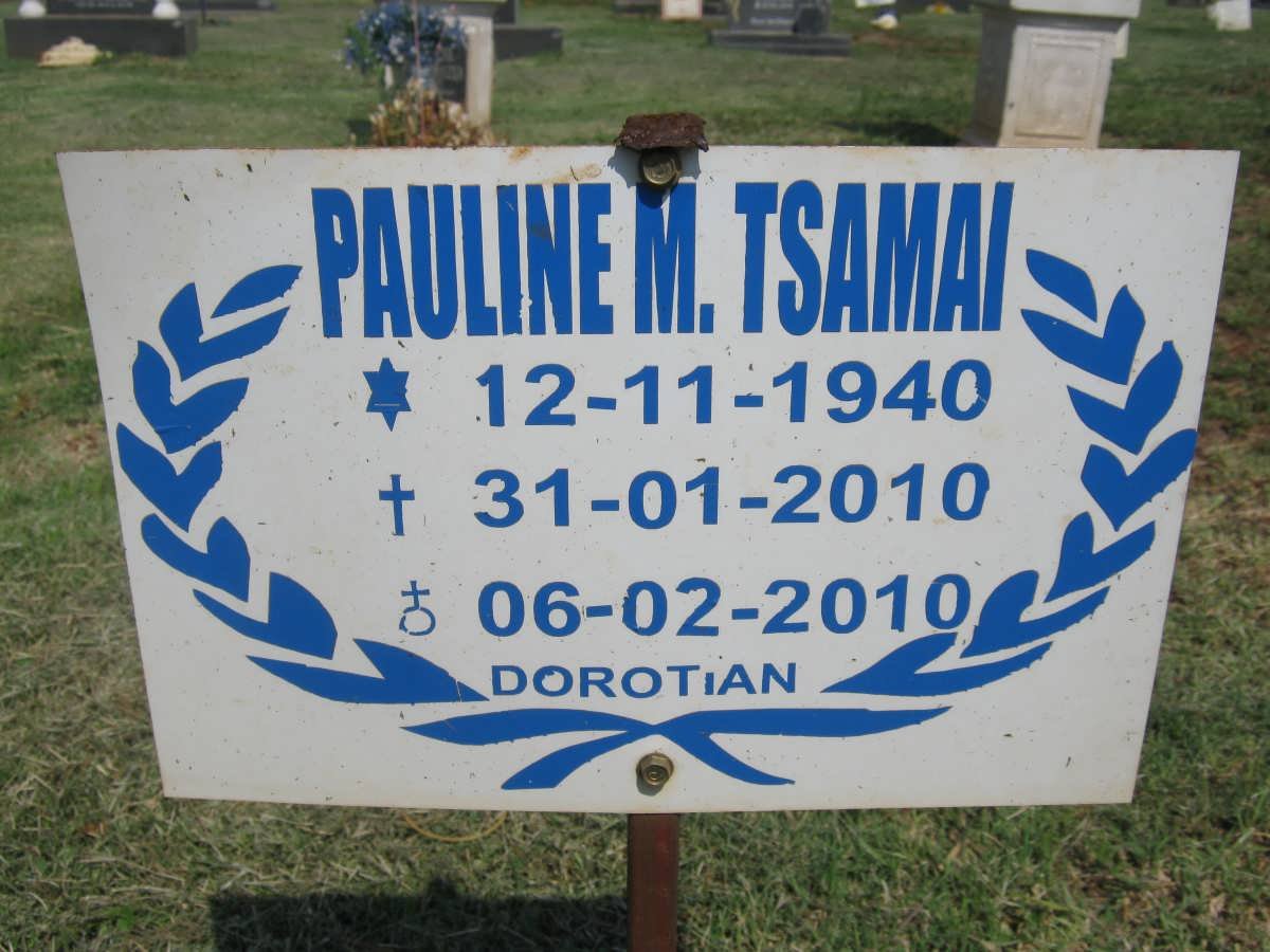 TSAMAI Pauline M. 1940-2010