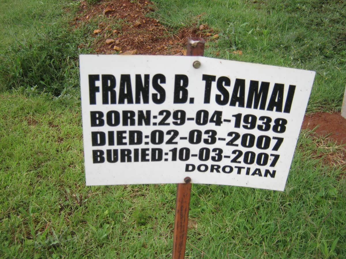 TSAMAI Frans B. 1938-2007