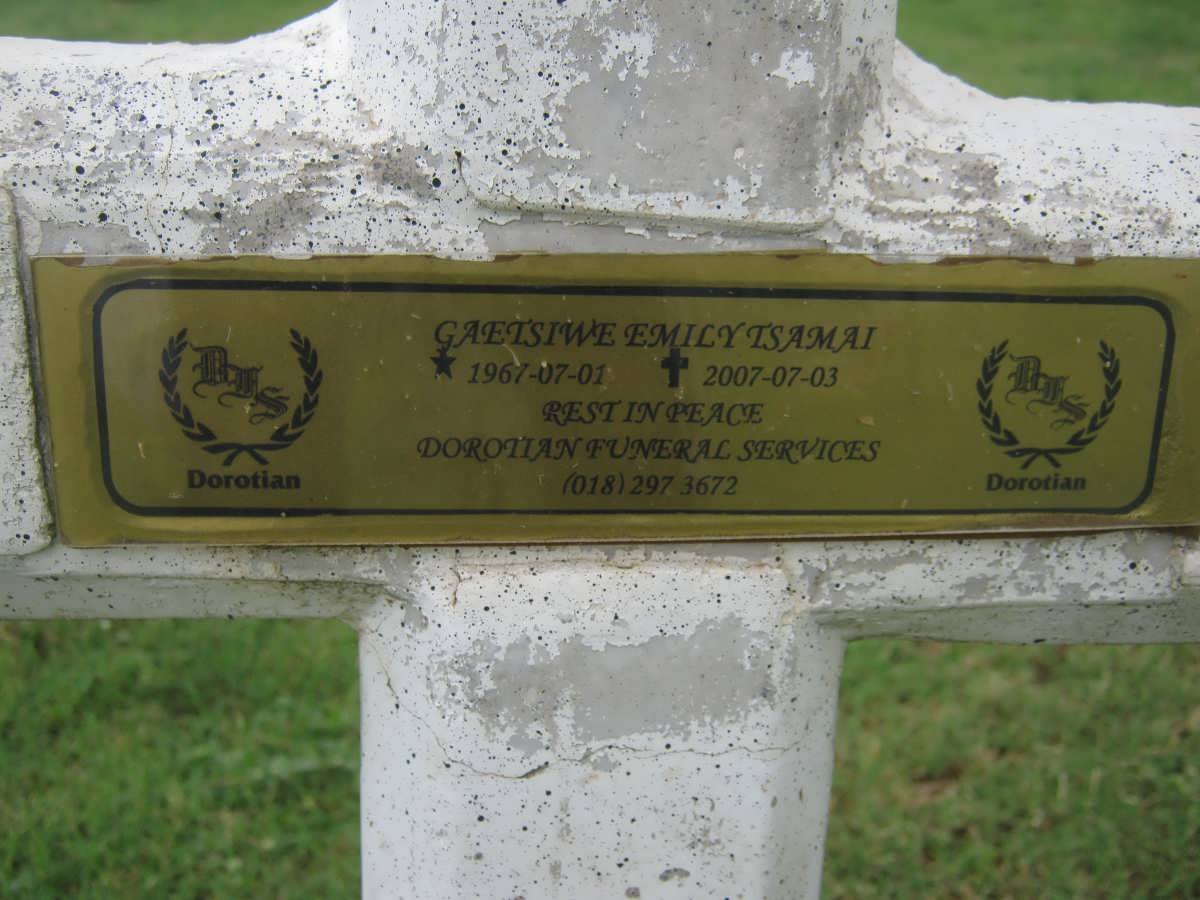 TSAMAI Gaetsiwe Emily 1967-2007