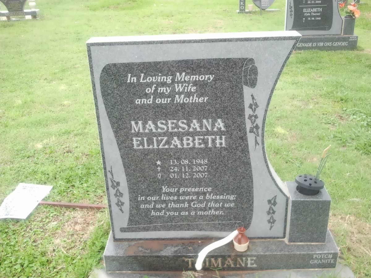 TSUMANE Masesana Elizabeth 1948-2007