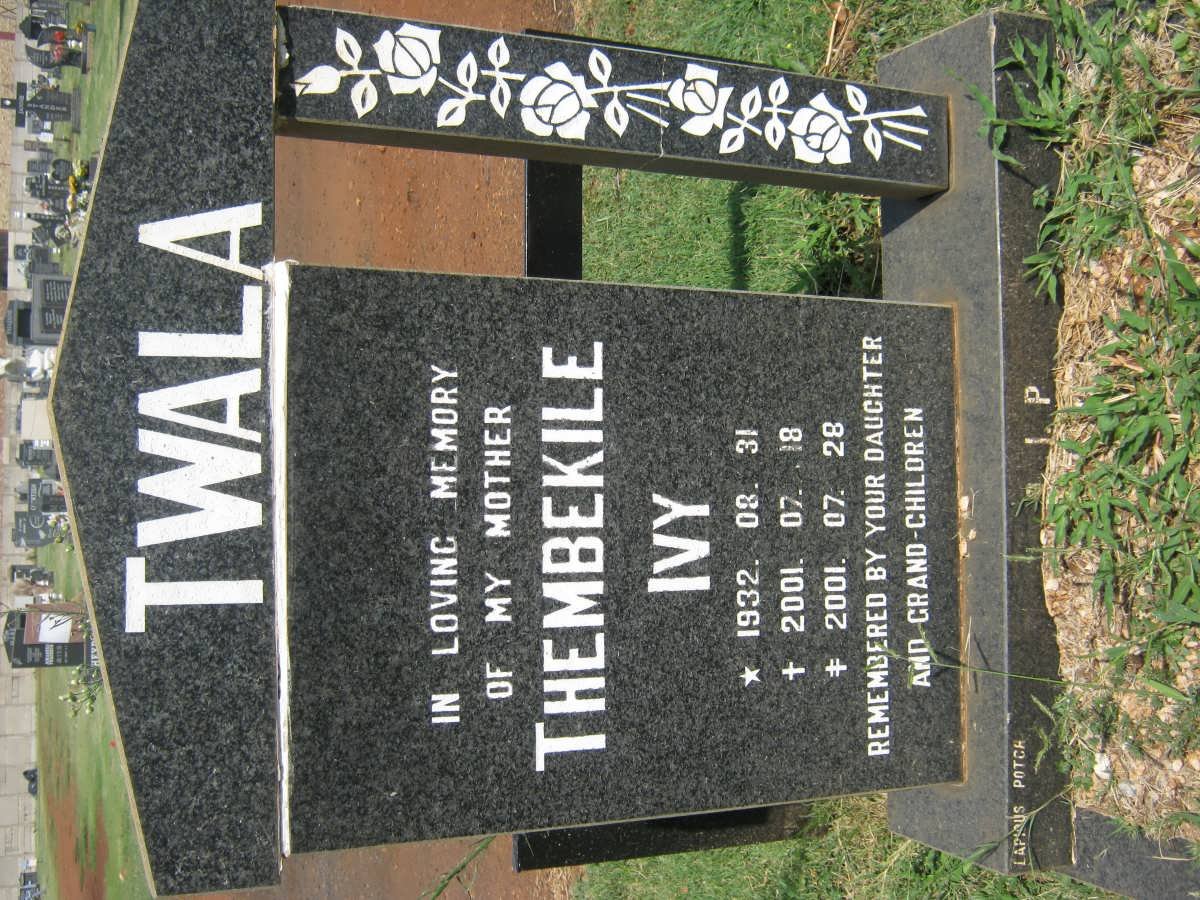 TWALA Thembekile Ivy 1932-2001