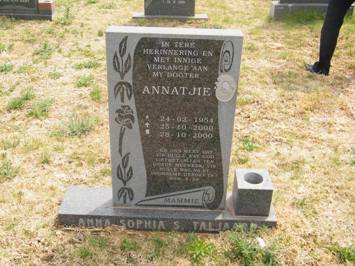 TALJAARD Anna Sophia S. 1954-2000