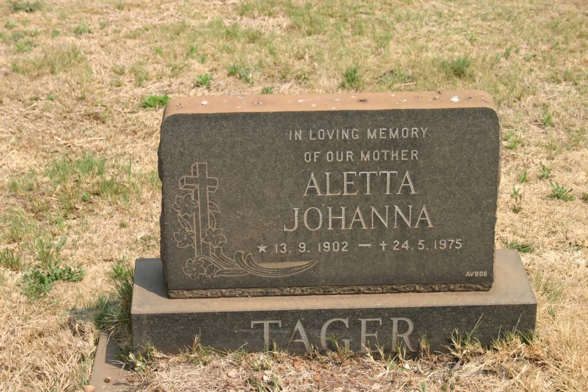 TAGER Aletta Johanna 1902-1975