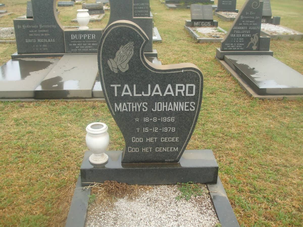 TALJAARD Mathys Johannes 1956-1978