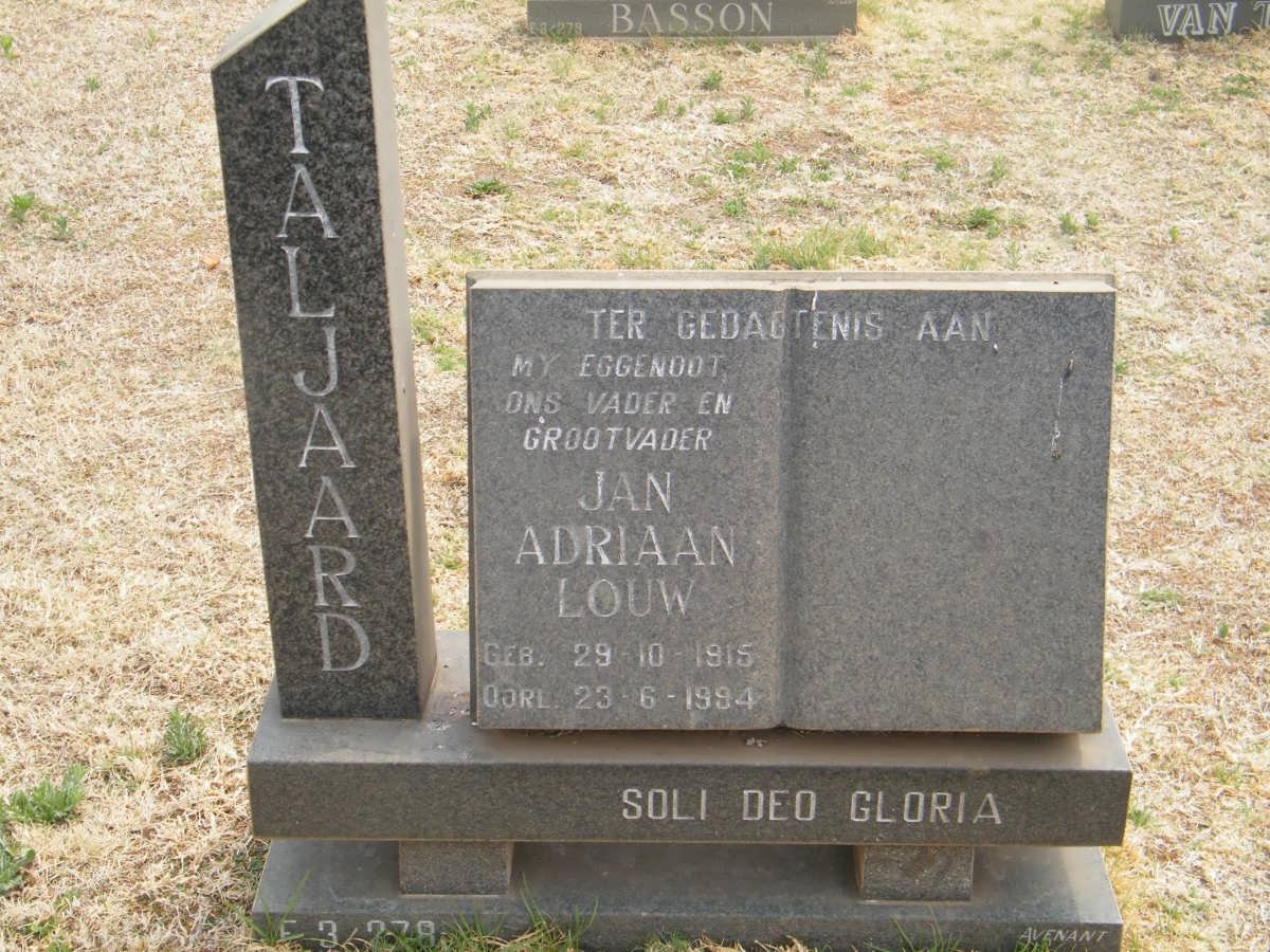 TALJAARD Jan Adriaan Louw 1915-1994