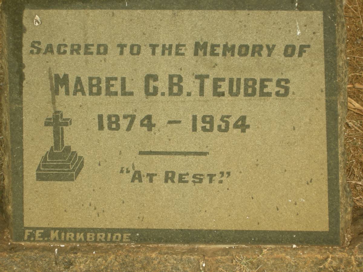 TEUBES Mabel G.B. 1874-1954