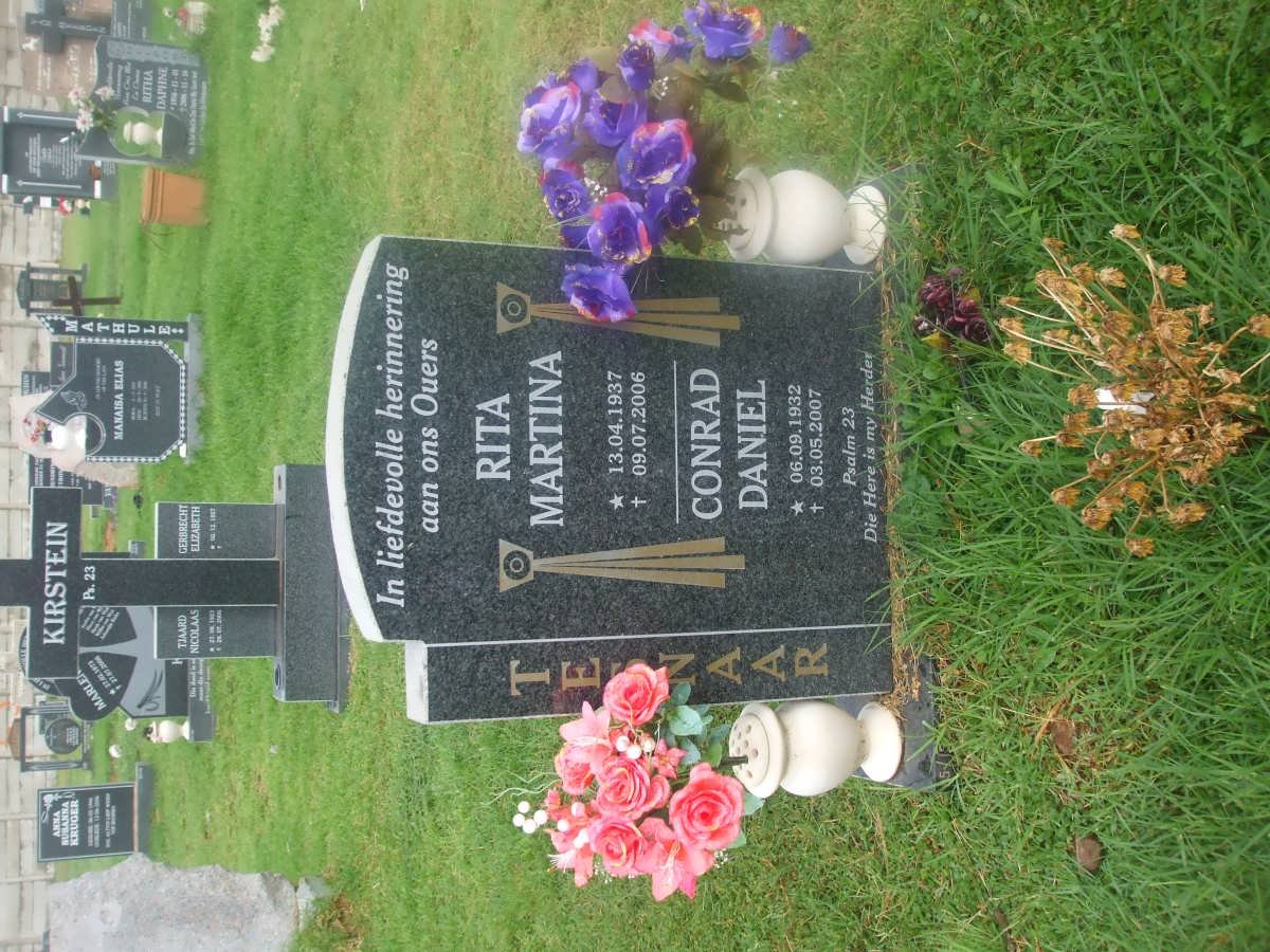 TESNAAR Conrad Daniel 1932-2007 &amp; Rita Martina 1937-2006
