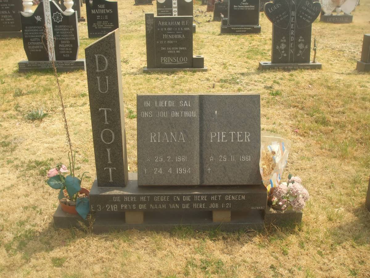 TOIT Pieter, du 1961- &amp; Riana 1961-1994