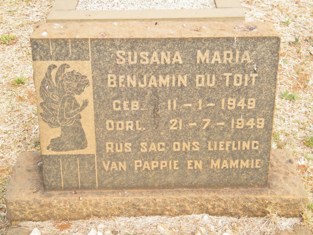 TOIT Susana Maria Benjamin, du 1949-1949