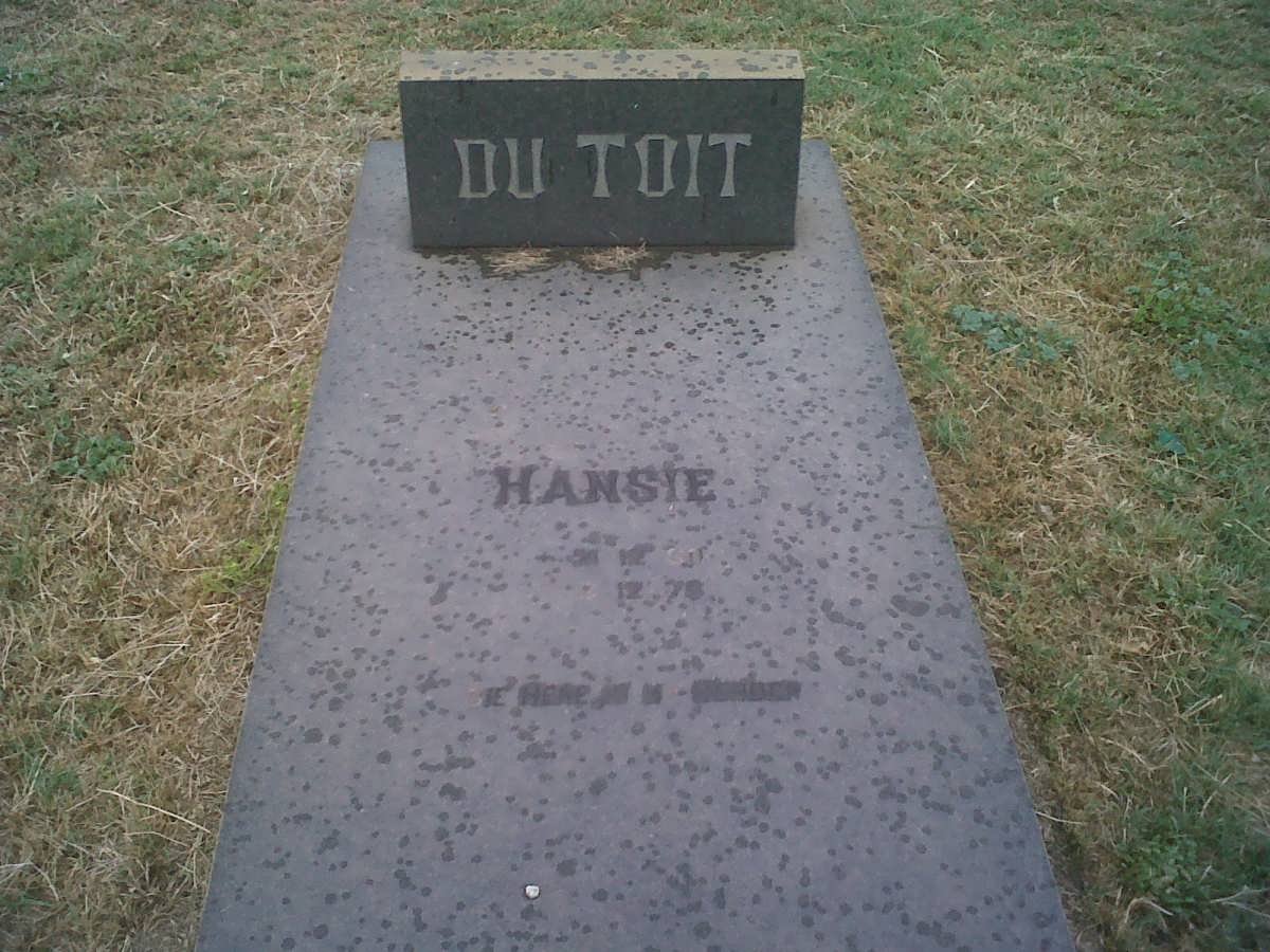 TOIT Hansie, du -197?