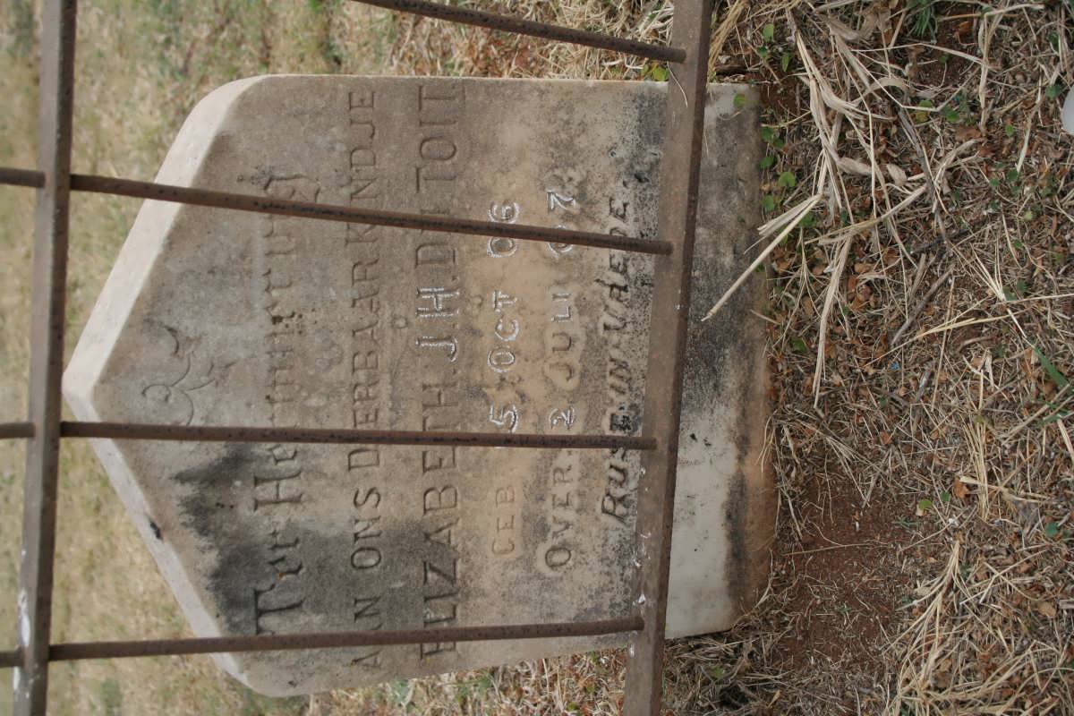 TOIT Elizabeth J. H., du 1906-1907