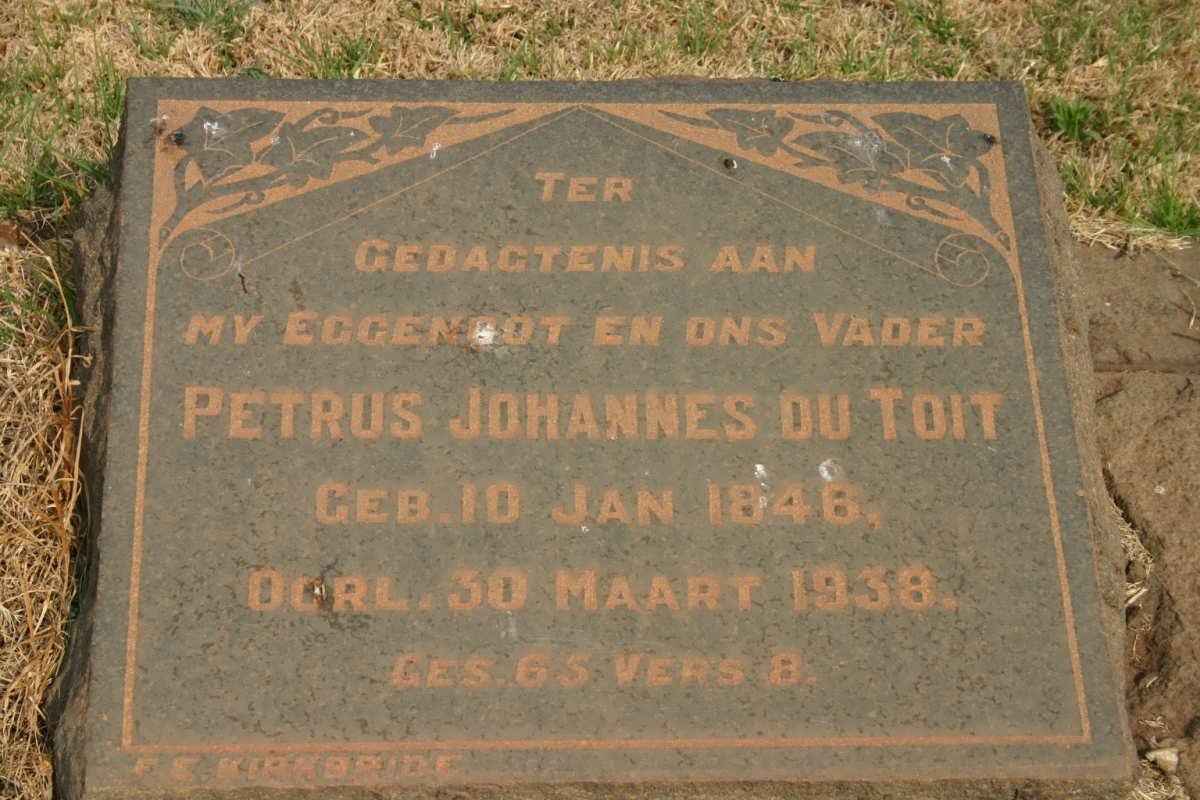 TOIT Petrus Johannes, du 1846-1938
