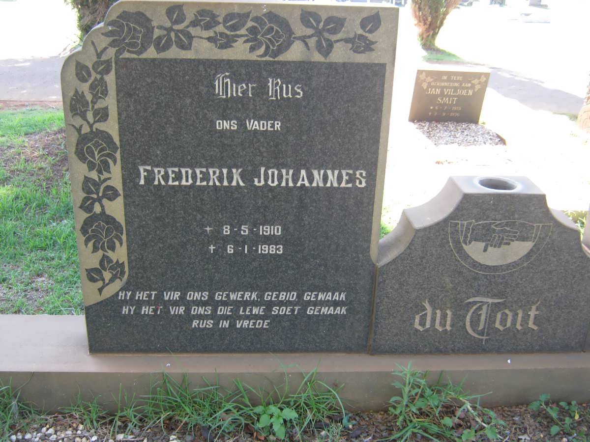TOIT Frederik Johannes, du 1910-1983