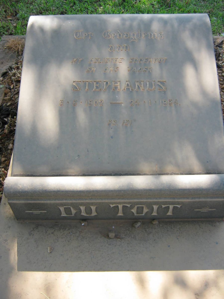 TOIT Stephanus, du 1902-1964