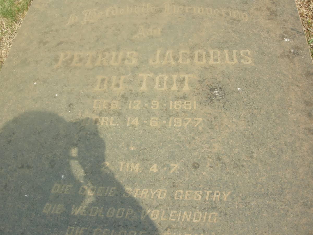 TOIT Petrus Jacobus, du 1891-1977