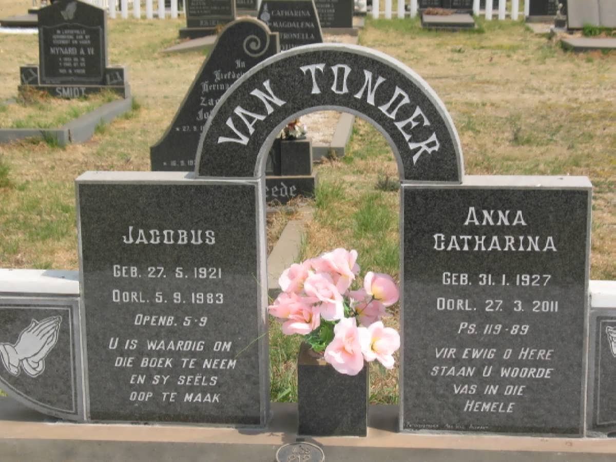 TONDER Jacobus, van 1921-1983 &amp; Anna Catharina 1927-2011