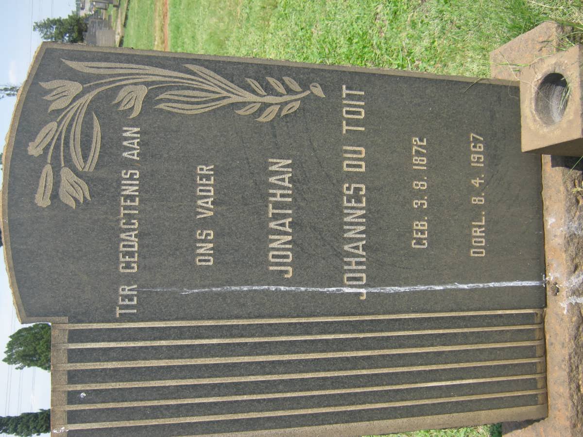 TOIT Jonathan Johannes, du 1872-1967