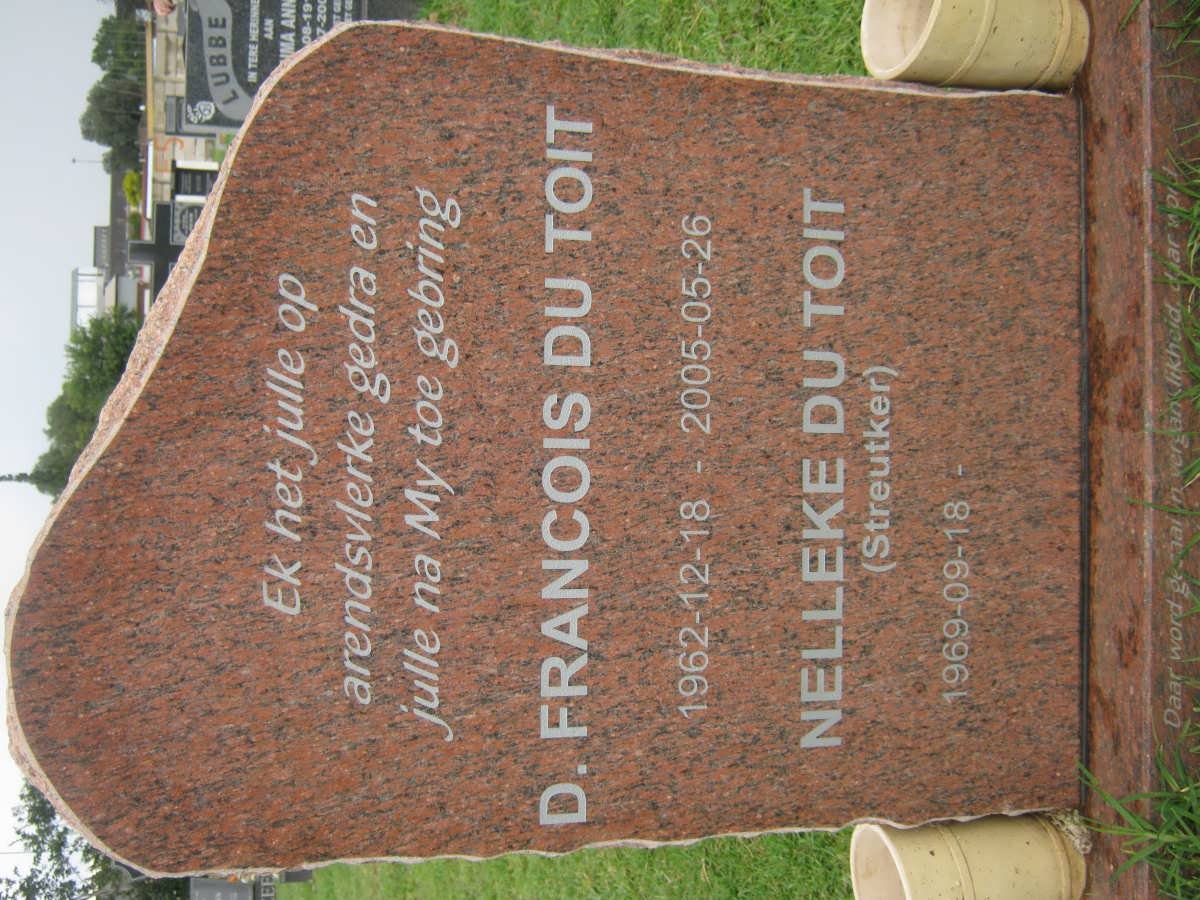 TOIT D. Francois, du 1962-2005 &amp; Nelleke STREUTKER 1969-