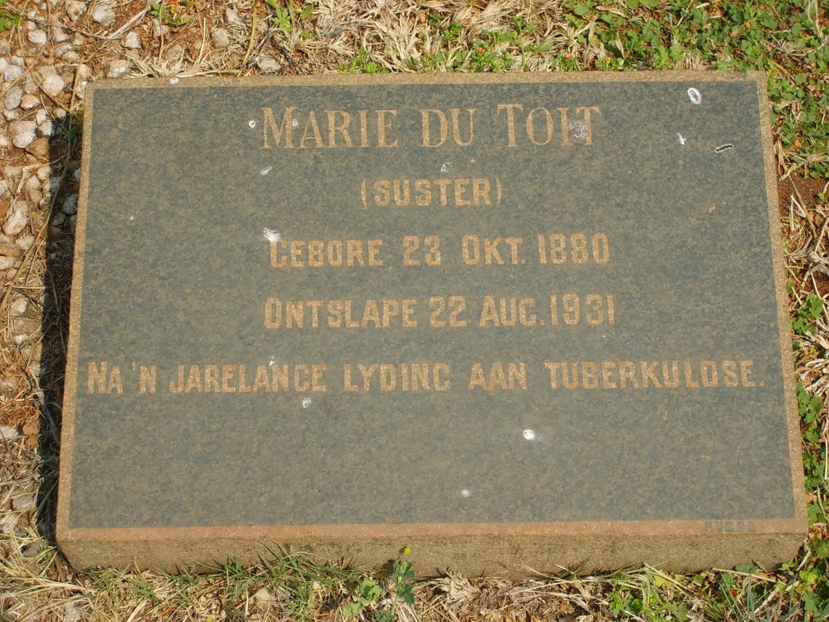 TOIT Marie, du 1880-1931