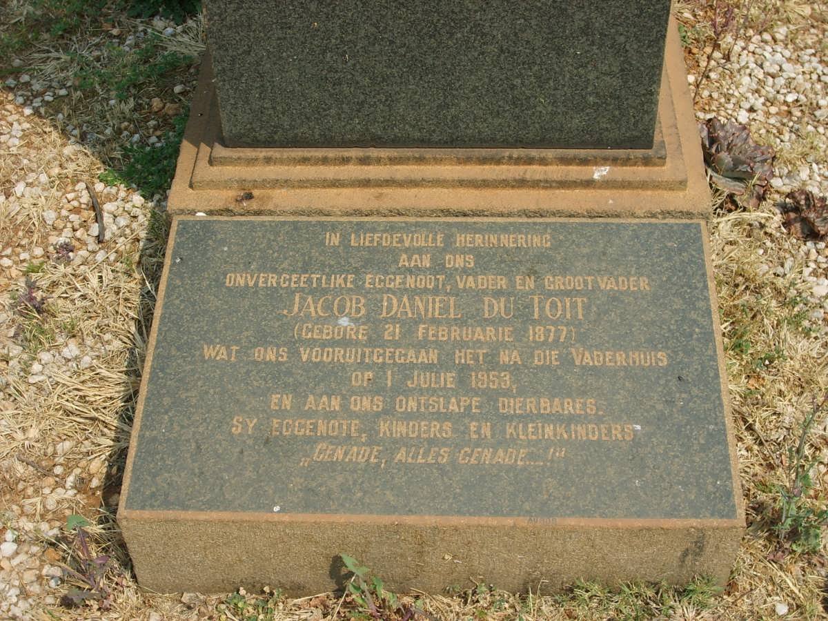 TOIT Jacob Daniel, du 1877-1953