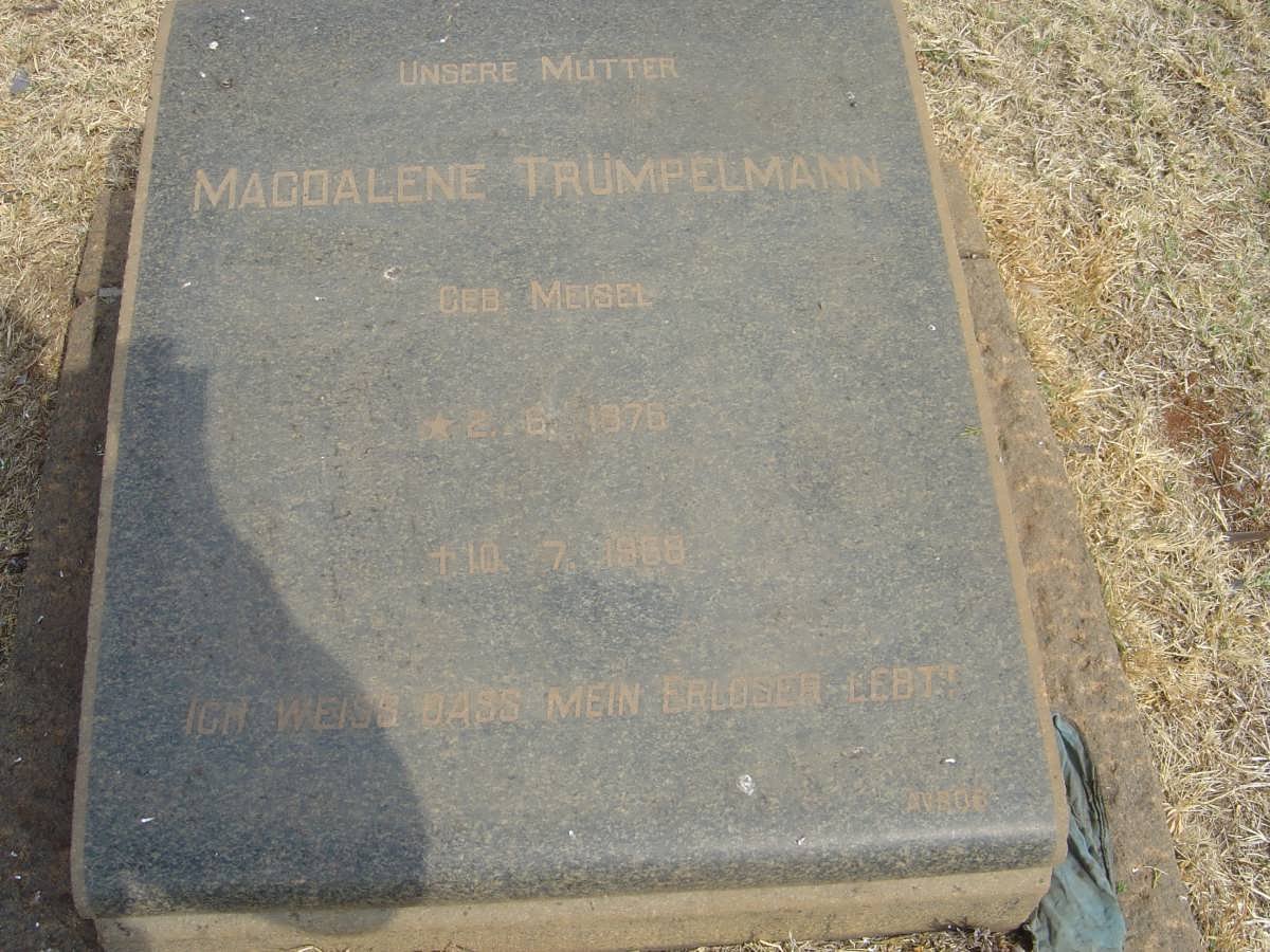 TRÜMPELMANN Magdalene nee MEISEL 1876-1968